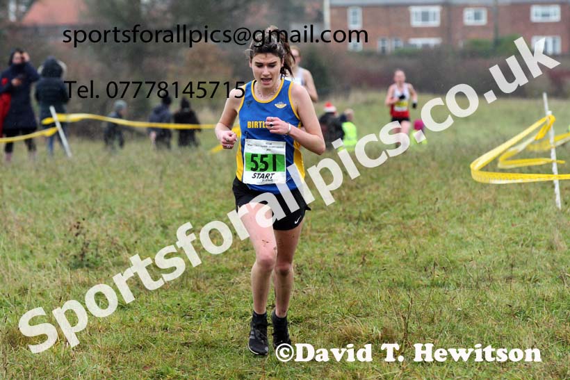 Womens under-17s and under-20s, 2021 North Eastern Cross Country Championships, Sedgefield. Photo: David T. Hewitson/Sports for All Pics